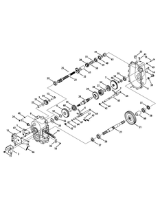 Transmission Diagram and Parts List for 46D 4X4-37ACD710 Cub Cadet Lawn Tractor Accessories